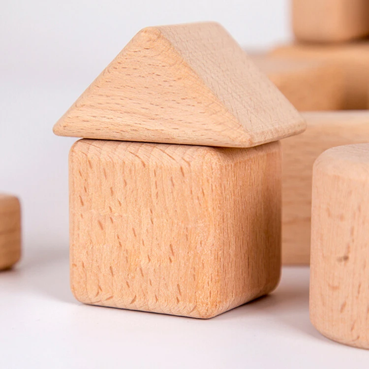 
Натуральный большой деревянный кубический конструктор, строительные игрушки, набор кирпичей для укладки, настольные игры Eco 