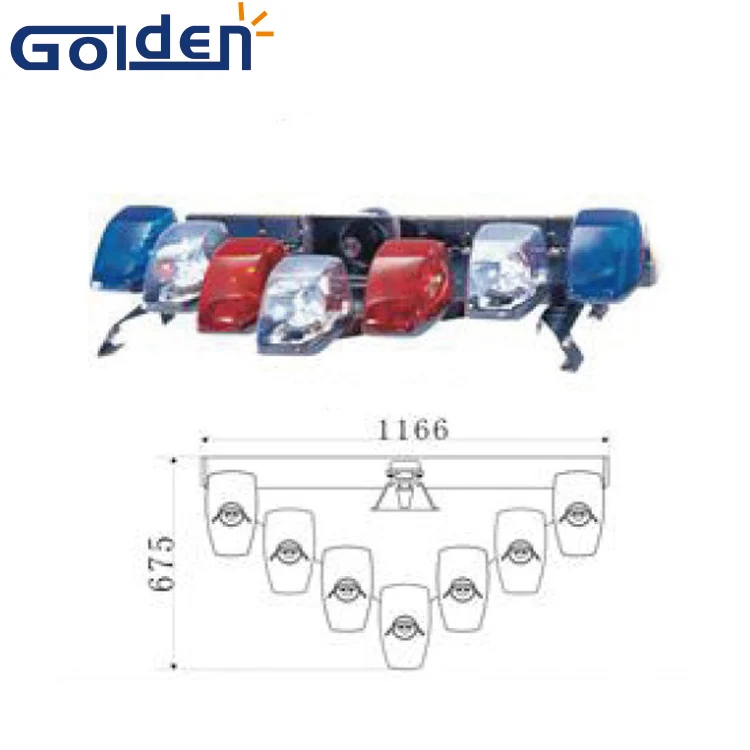 Галогенная вращающаяся аварийная световая балка для грузовика, 12 В, векторная форма