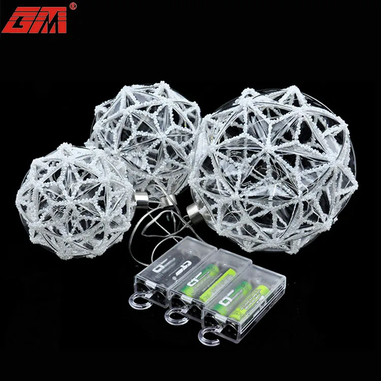 Beautiful white hanging glass ball home decoration things xmas decor bauble ornaments christmas ball