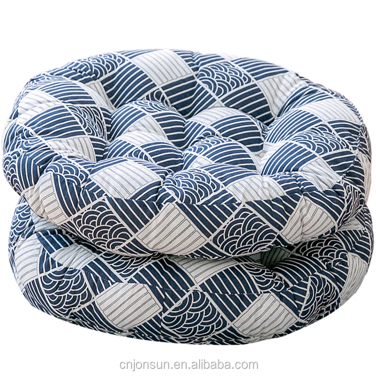 В полоску из 100% хлопка домашние круг подушки сиденья автомобиля Круглый Подушка