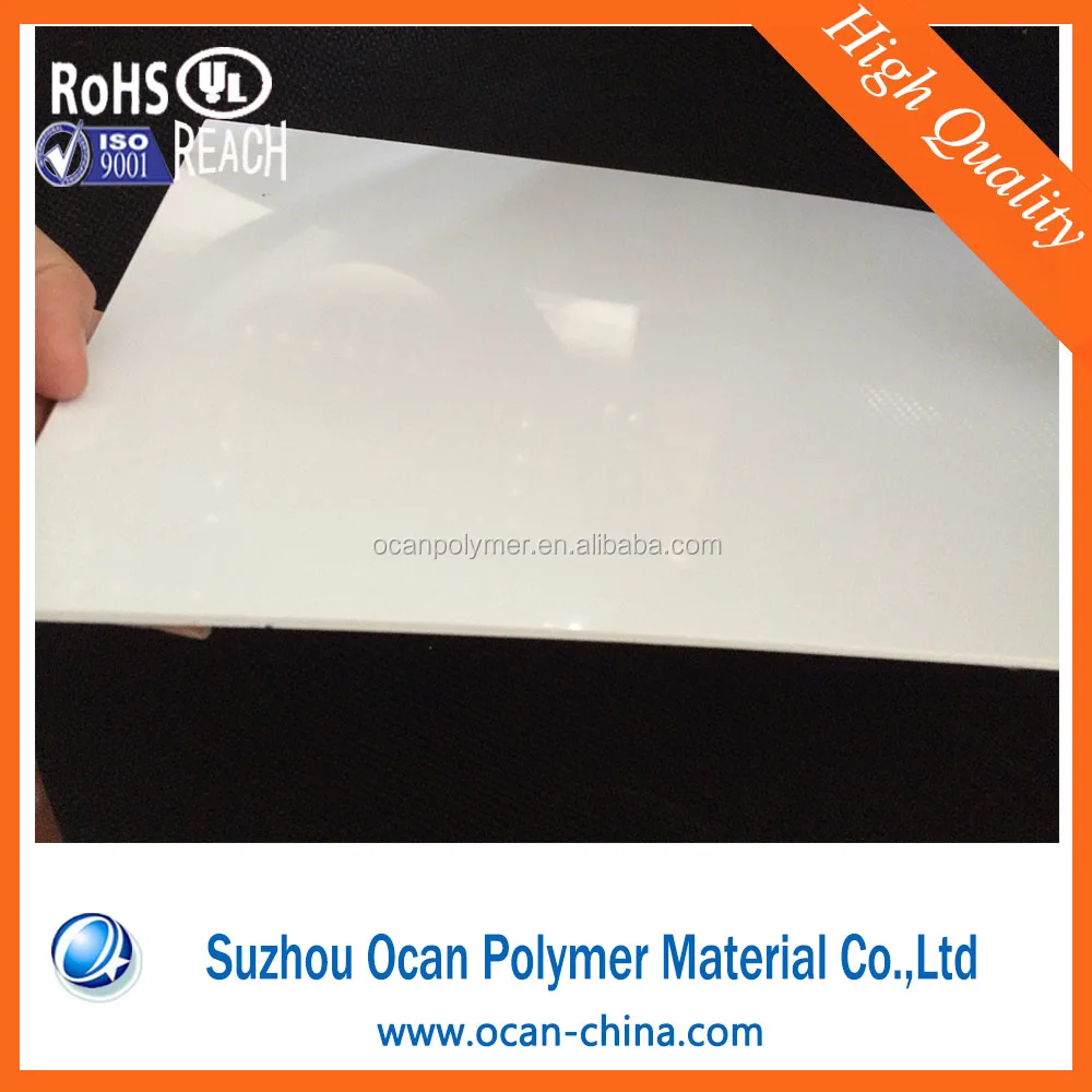 High Gloss White Rigid PVC Sheet for Vacuum Forming Plastic 3D Wall Panel