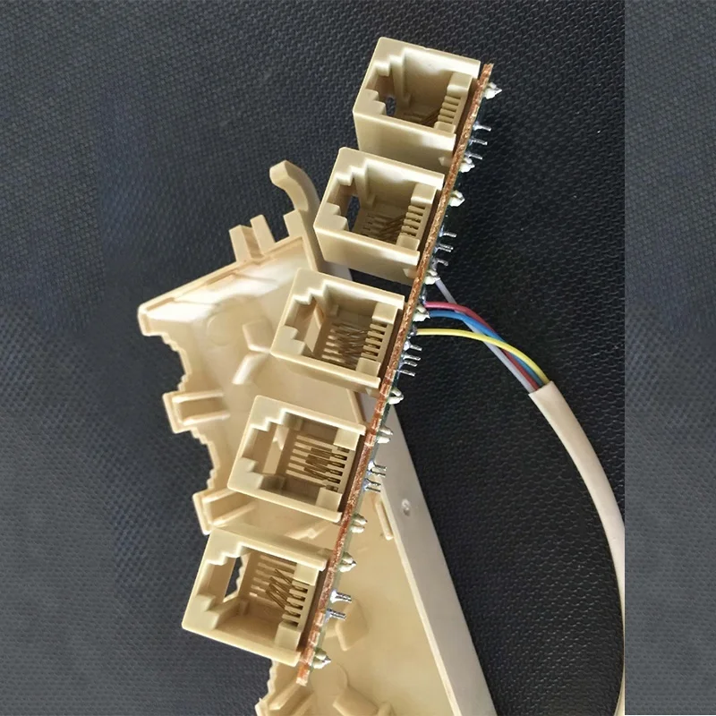 5 Way Outlet 6P4C RJ11 Phone Extension Cable Splitter