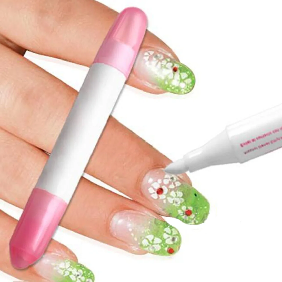 2016 new fashion high quality Manicure Nail Art Polish Remover Pen 3 Changeable Tips Manicure Random