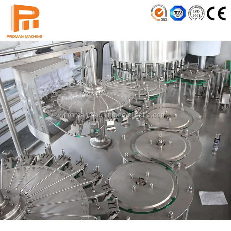 Full Automatic Three in One Bottled Pure Mineral Water Cleaning Filling and Sealing Machine