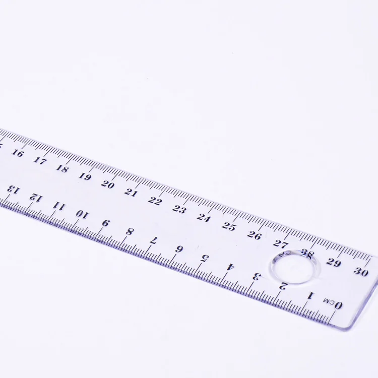 1pc Plastic Straight Ruler Transparent Ruler 20cm 30cm 40cm 50cm