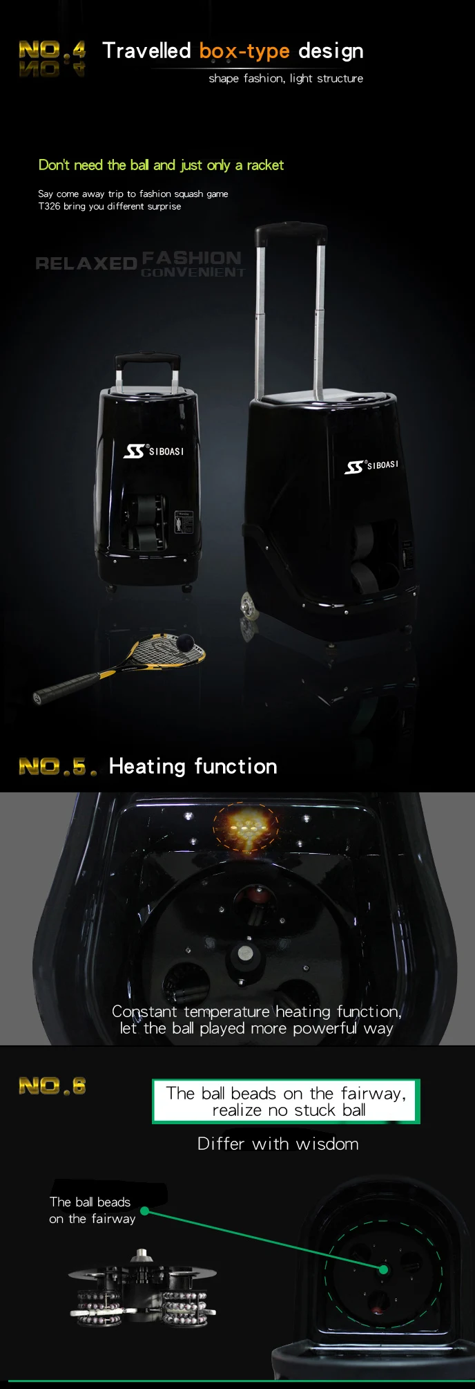 High End Quality Squash Ball Training Machine Squash Ball Trainer