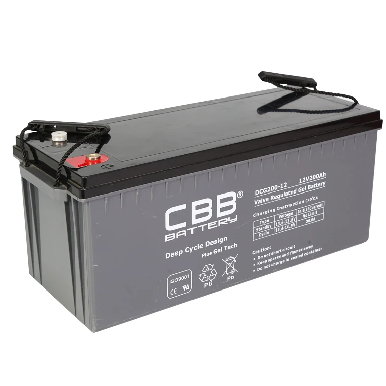 Competitive Price Dubai 12V 200Ah Deep Cycle Solar Gel Battery