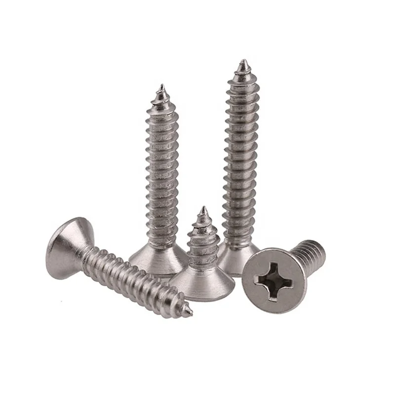 M3 201 Stainless Steel Phillips Cross Countersunk Head Tapping Screws DIN 7982 