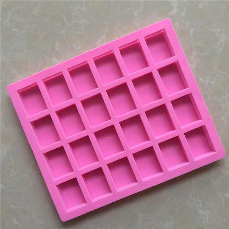 24 Cavity Rectangle Caramel Candy Silicone Molds Chocolate