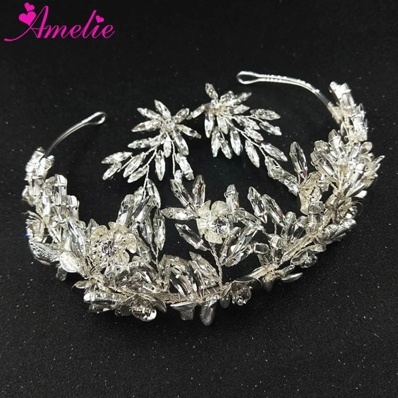 Gør det tungt det samme leder Fashion Wedding Headpiece Hair Crown With Earring For Bridal Accessories  Women Floral Tiara Queen Silver Crown - Buy Wedding Hair Crown,Bridal Hair  Jewelry,Bridal Tiara Product on Alibaba.com
