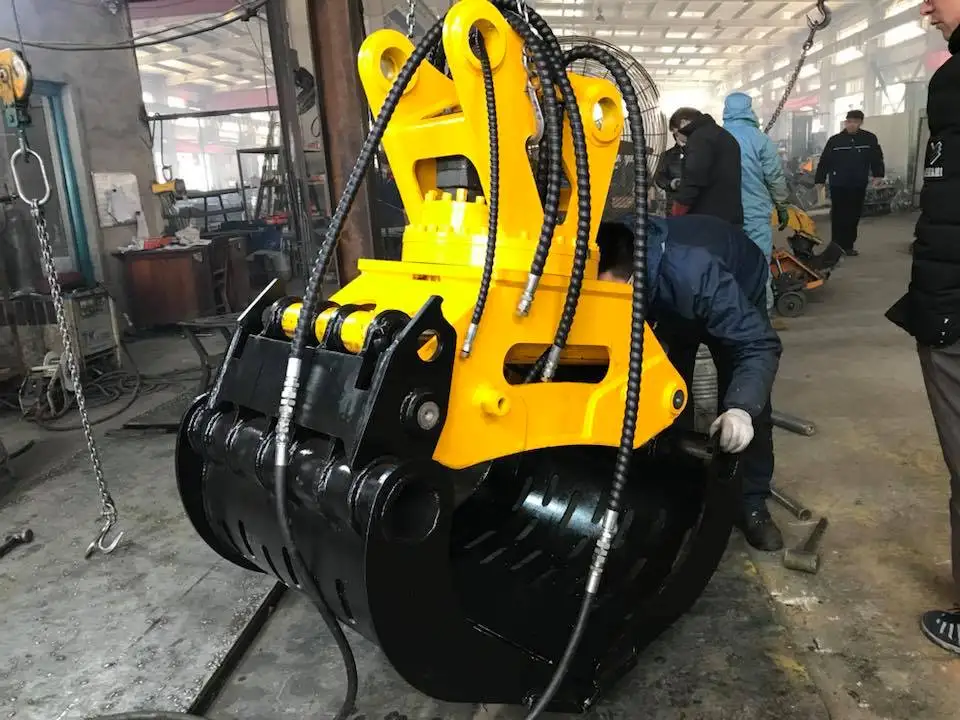 挖掘机用液压拆除岩石废料抓斗