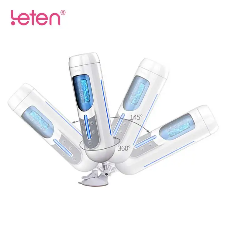 Leten A380 Automatic Thrusting Hands-Free Suction Safe Silicone Vagina Pocket Male Masturbation Aircraft Cup for Men Sex Toys