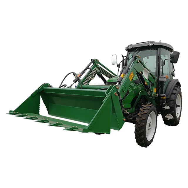 Farm Machine 50 60hp Tractor 80hp with Loader Bucket Good Quality