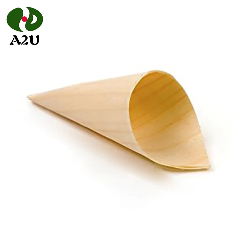 Wooden Disposable Cones Ice Cream Disposable Single Cone Mini Children