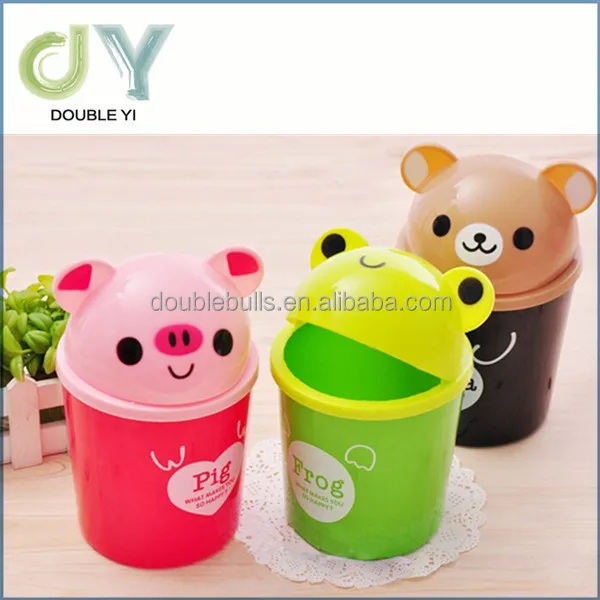 Custom Mini Desktop Garbage Bucket Animal Cartoon Dustbins & Trash Can -  Buy Mini Garbage Bucket,Cartoon Dustbins,Trash Can Product on 