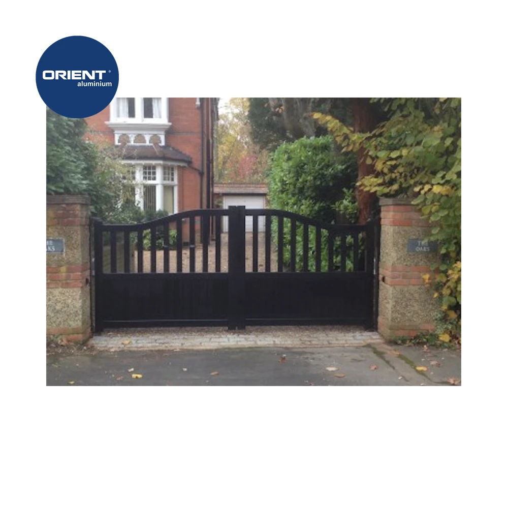Main Gate Designs Aluminium Standard Size of Main Gate Cow and Gate Milk Powder Swing Gates Withelectric Motor