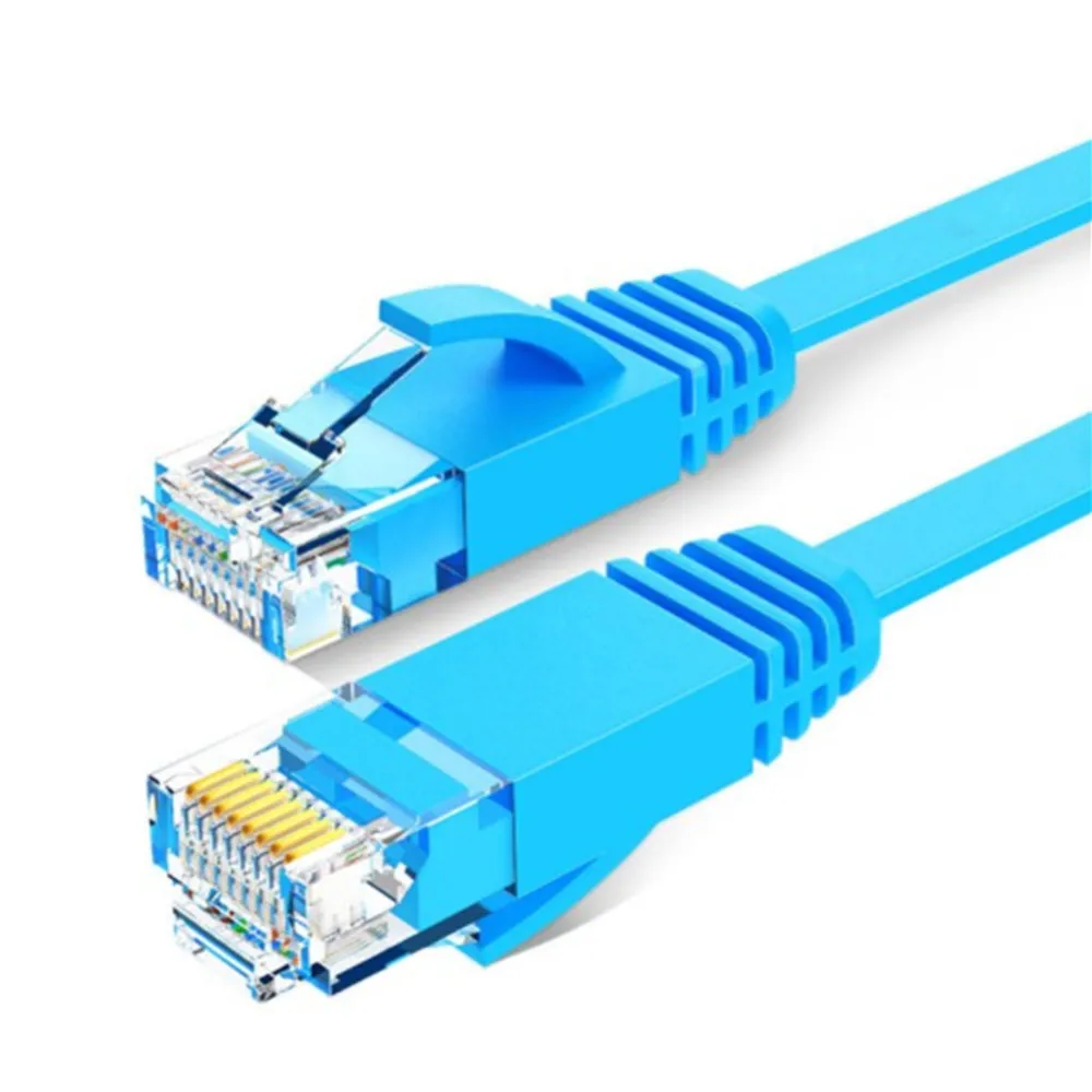 Durable 50FT RJ45 CAT5 CAT5E 480 Kpbs Ethernet Network Lan Router Patch Cable Professional Cord Data Transfer Cable blue 