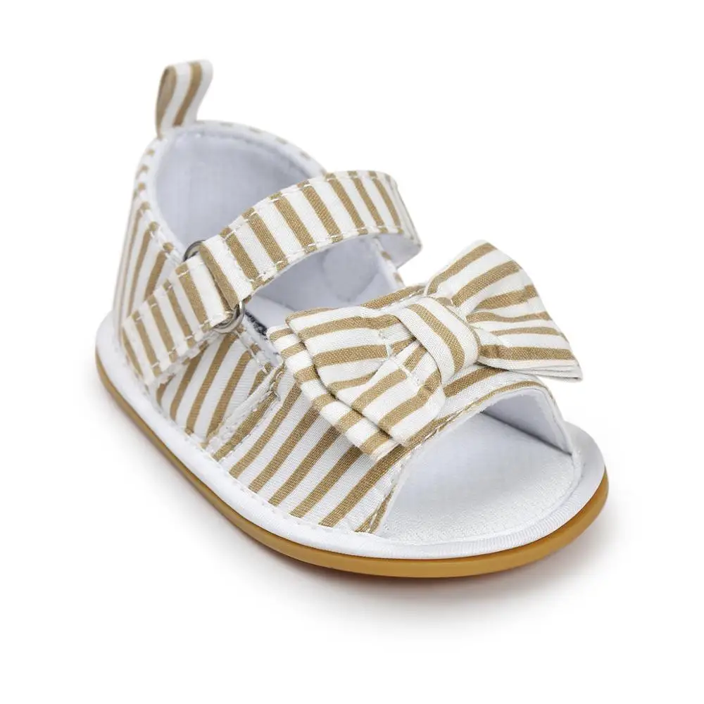 Сандалии для девочек, нескользящая обувь для детской кроватки, мягкая подошва, модные, для начинающих ходить