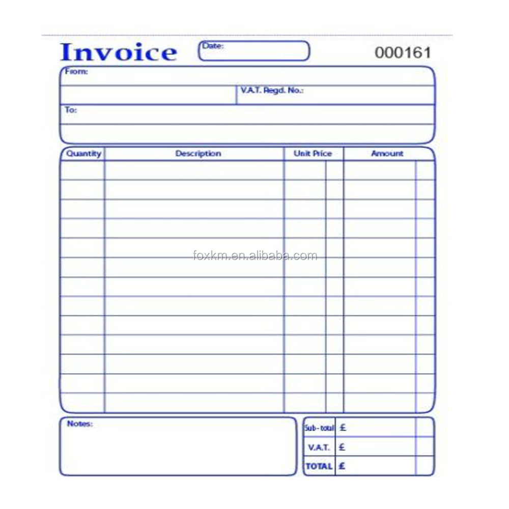 Карбонизированные копировальные счета-фактуры с серийным нумером