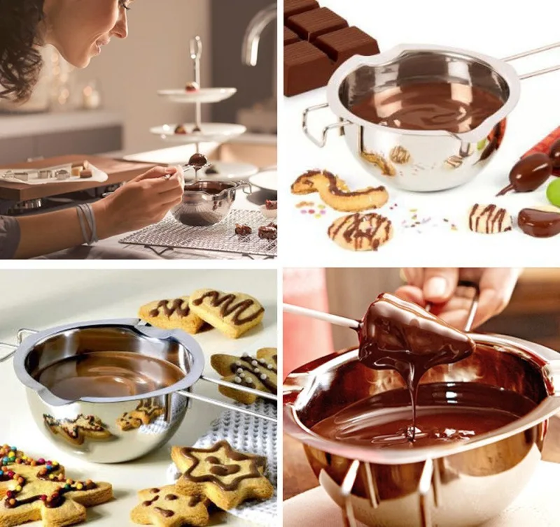  Chocolate Melting Pot, 400ml Stainless Steel Double