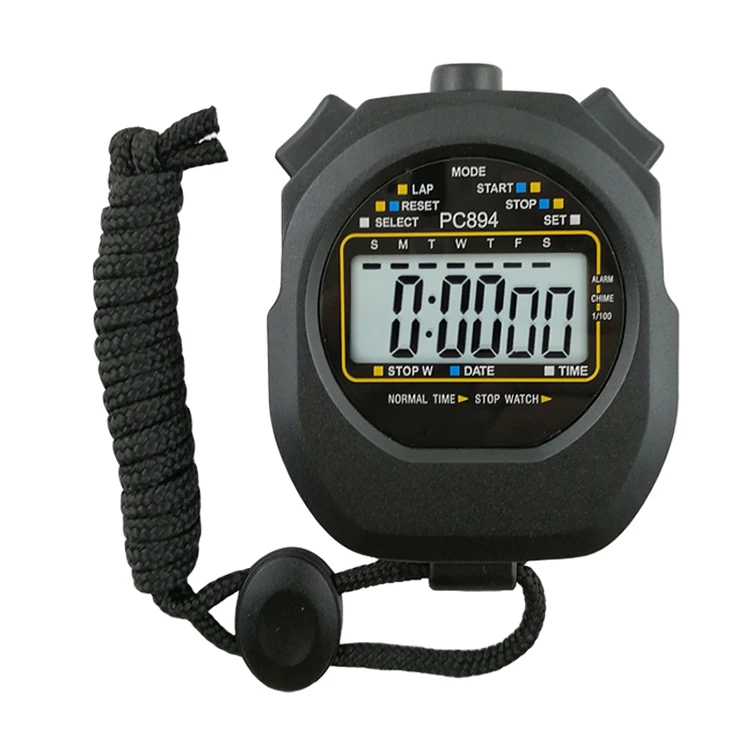 Classic Digital Handheld Lcd Sports Stopwatch Timer Waterproof With ...