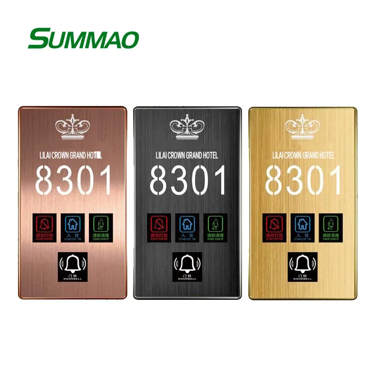 Apartment Luxury Doorplate, Aluminum Screen Do Not Disturb Door Kick Plate