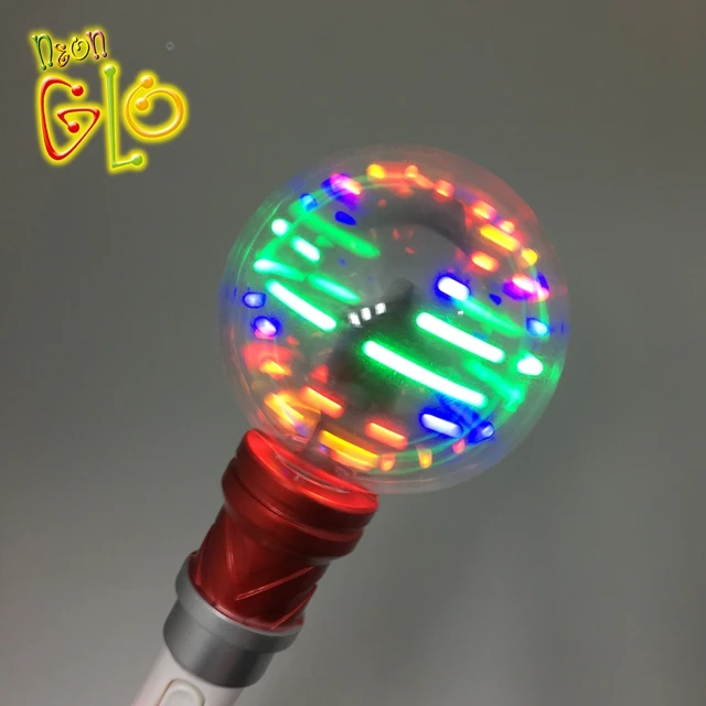 Kid Toy Led Spinning Light up Princess Wand for Party Spinner Wand Star Shape
