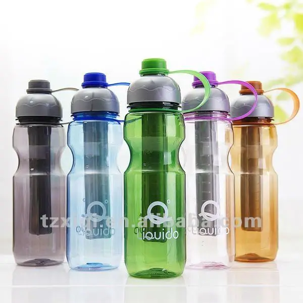 YAQI 500ml Transparent Water Bottle With Ice Stick Portable Bike Sports Unbreakable Plastic Bottle