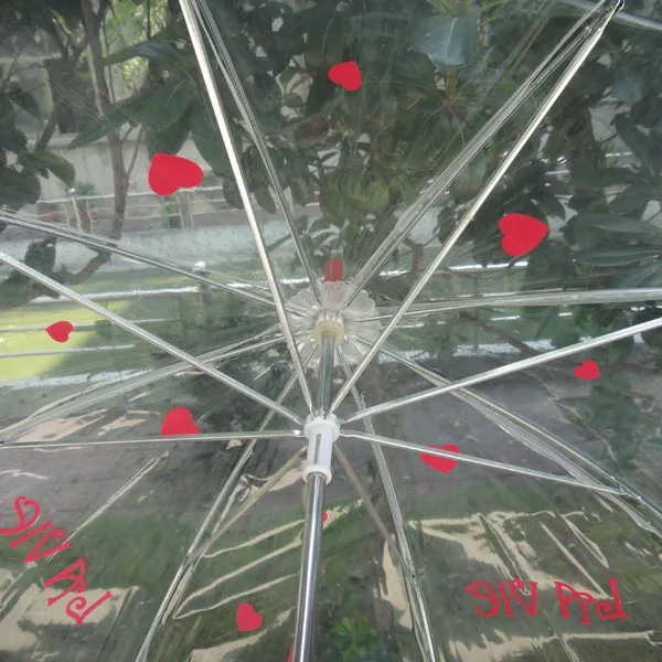One Time Use Transparent Umbrella Apollo Shape Mushroom Umbrella with logo
