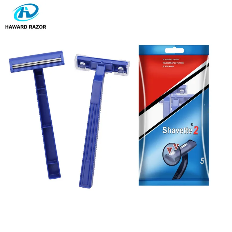 Private Label Plastic Handle One Time Disposable razor for Hotel Use razor