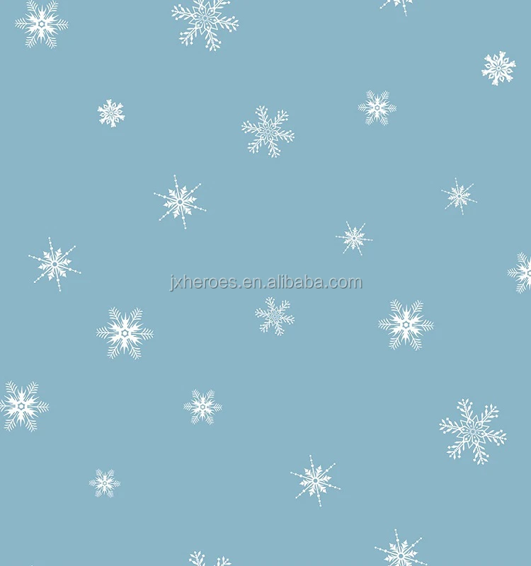 Beautiful Snowflake Design Fireproof Non Woven Wallpaper for Kids Room