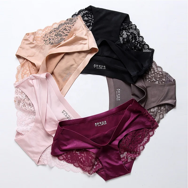 Ru Market Best Selling Ladies Sexy Satin Ice Silk Woman Underwear