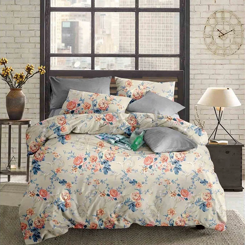 Malaysia Home Textile Beautiful Duvet Cover Microfiber Sheet Set King