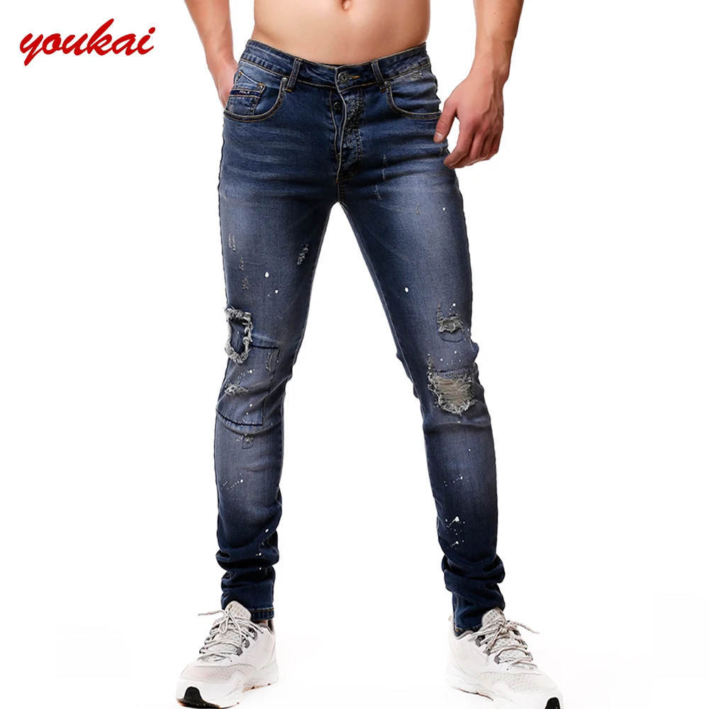 Wholesale Fashion Mens Denim Ripped Skinny Jeans For Men Buy Ripped