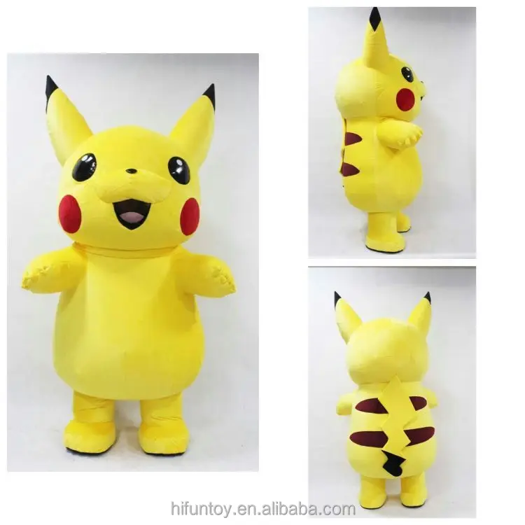 Déguisement Pikachu Opblaasbaar - taille unique - pack mascotte