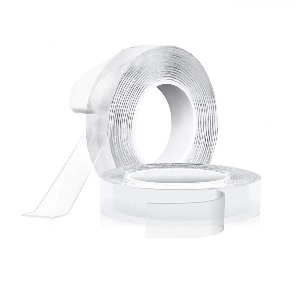 3m X Nano Adhesive Tape Double-Sided WASHABLE GEL TAPE ANTI-SLIP Reusable Clear 