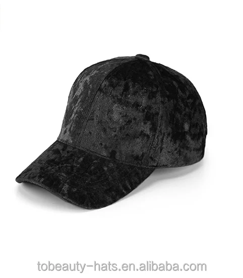 crushed velvet baseball cap