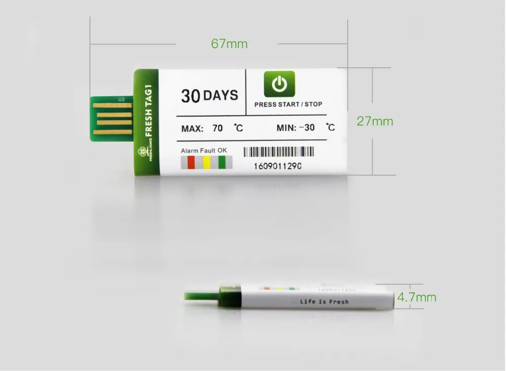 Freshliance Cold Chain Single Use Data Logger Temperature Recorder Usb