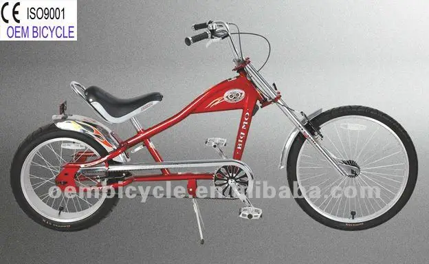 red chopper bike
