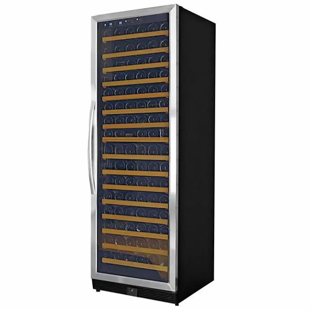 166 Bottles Large Single Zone Compressor Built In Wine Fridge Cooler