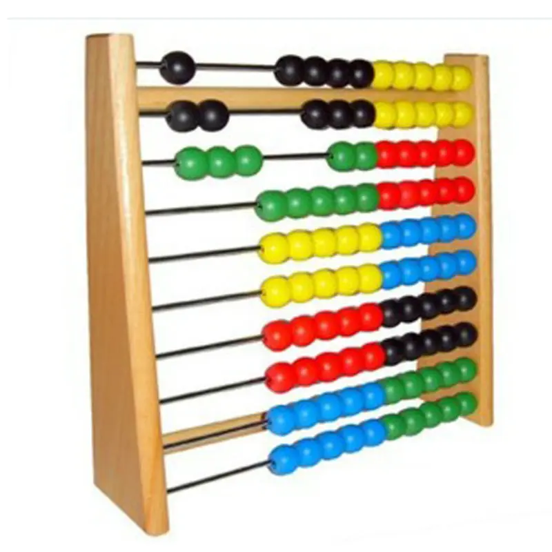 Wooden Abacus Math Educational Counting Toys Beads Kids Learning Toy ONE 