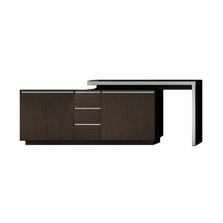 Nội thất văn phòng Nội thất gia đình Tủ đựng đồ bằng gỗ Credenza có chiều cao thấp với ngăn kéo