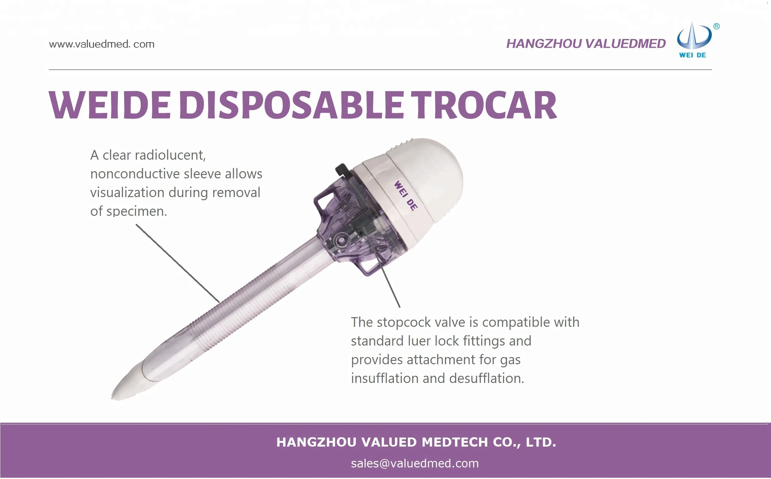 product-750-466 CE and ISO Certified Disposable Laparoscopic Trocar High Quality Manual Power Source Plastic Abdominal Surgery Equipment