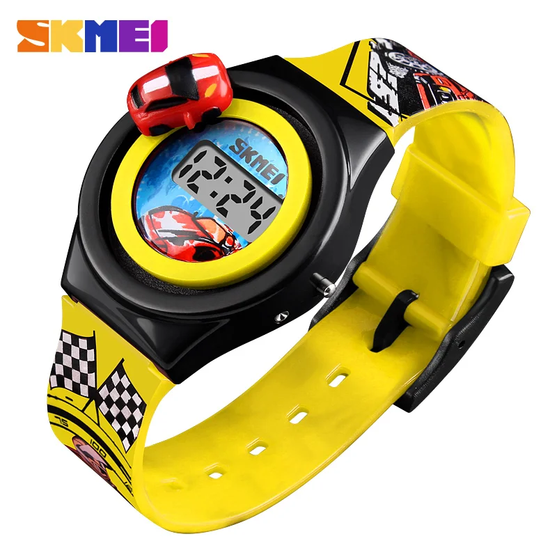 SKMEI Cartoon Car Kids' Digital Watch