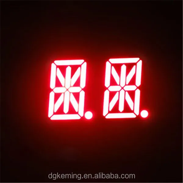 シングルカラー2桁アルファ数値15セグメントLEDディスプレイ