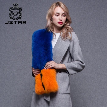 New Fashion Women Genuine Whole Fox Fur Scarf with Head Tail