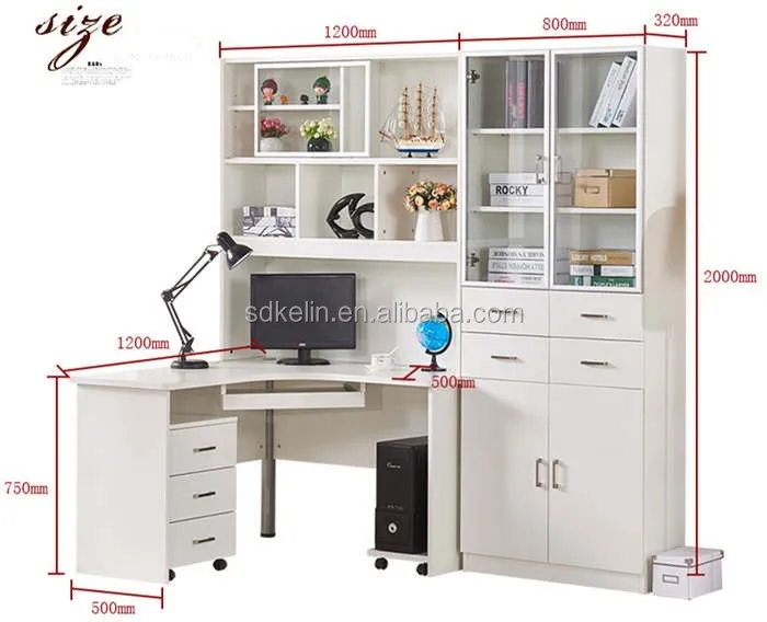 Good Quality Desktop Computer Desk Combination Bookcase