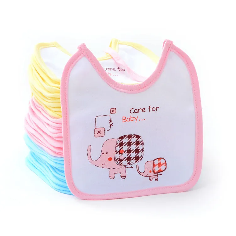 Новый дизайн вышитые хлопчатобумажные детские нагрудники полиэстер печать милый ребенок слюни нагрудники