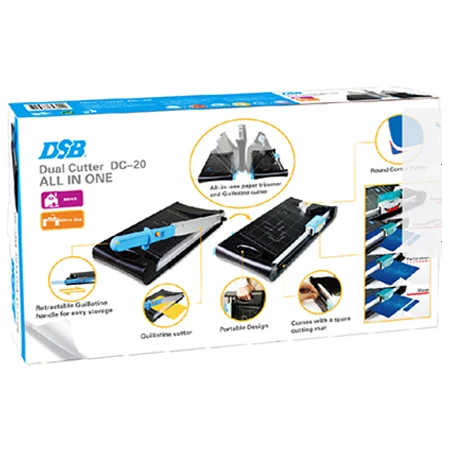 DC20 Multi Functional Rotary Paper Trimmer and Guillotine Strip Paper Cutter 5 in 1