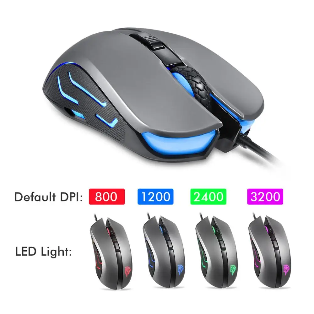 Скорость нажмите мышь usb Проводная игровая 6 пуговиц оптическая компьютерная